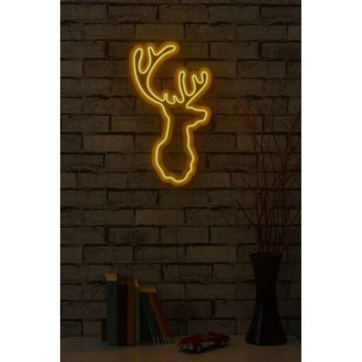 13.4" Christmas Novelty Reindeer Led Neon Sign Wall Décor -Safavieh Winkel 13.422 Christmas Novelty Reindeer Led Neon Sign Wall DC3A9cor 6