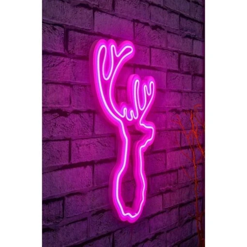 13.4" Christmas Novelty Reindeer Led Neon Sign Wall Décor -Safavieh Winkel 13.422 Christmas Novelty Reindeer Led Neon Sign Wall DC3A9cor 7