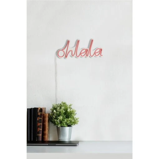 14.2" Novelty Oh La La Led Neon Sign Wall Décor - 0.8" X 14.2" X 5.9" -Safavieh Winkel 14.222 Novelty Oh La La Led Neon Sign Wall DC3A9cor 3