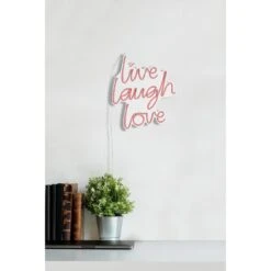 14" Novelty Live Laugh Love Led Neon Sign Wall Décor -Safavieh Winkel 1422 Novelty Live Laugh Love Led Neon Sign Wall DC3A9cor 12