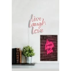 14" Novelty Live Laugh Love Led Neon Sign Wall Décor -Safavieh Winkel 1422 Novelty Live Laugh Love Led Neon Sign Wall DC3A9cor 13