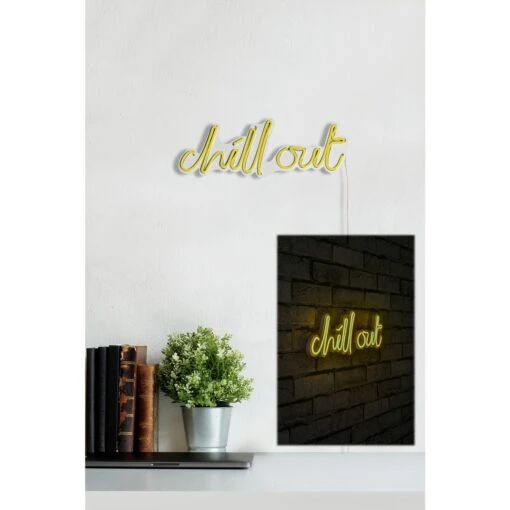 15.4" Novelty Chill Out Led Neon Sign Wall Décor -Safavieh Winkel 15.422 Novelty Chill Out Led Neon Sign Wall DC3A9cor 2