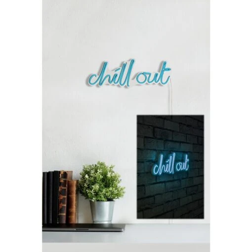 15.4" Novelty Chill Out Led Neon Sign Wall Décor -Safavieh Winkel 15.422 Novelty Chill Out Led Neon Sign Wall DC3A9cor 9