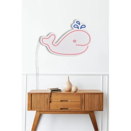 15.7" Novelty Baby Whale Led Neon Sign Wall Décor - 0.8" X 15.7" X 11" -Safavieh Winkel 15.722 Novelty Baby Whale Led Neon Sign Wall DC3A9cor 4