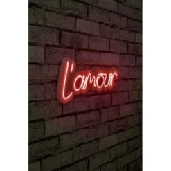 16.1" Novelty L'amour Led Neon Sign Wall Décor - 0.8" X 16.1" X 7.1" -Safavieh Winkel 16.122 Novelty L27amour Led Neon Sign Wall DC3A9cor 1