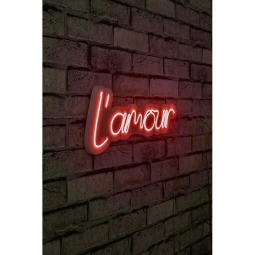 16.1" Novelty L'amour Led Neon Sign Wall Décor - 0.8" X 16.1" X 7.1" -Safavieh Winkel 16.122 Novelty L27amour Led Neon Sign Wall DC3A9cor 1