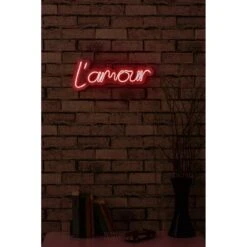 16.1" Novelty L'amour Led Neon Sign Wall Décor - 0.8" X 16.1" X 7.1" -Safavieh Winkel 16.122 Novelty L27amour Led Neon Sign Wall DC3A9cor 2