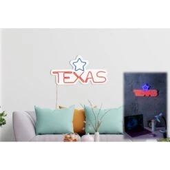 16.5" US Novelty Texas Led Neon Sign Wall Décor -Safavieh Winkel 16.522 US Novelty Texas Led Neon Sign Wall DC3A9cor 1