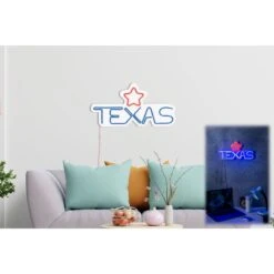 16.5" US Novelty Texas Led Neon Sign Wall Décor -Safavieh Winkel 16.522 US Novelty Texas Led Neon Sign Wall DC3A9cor 6