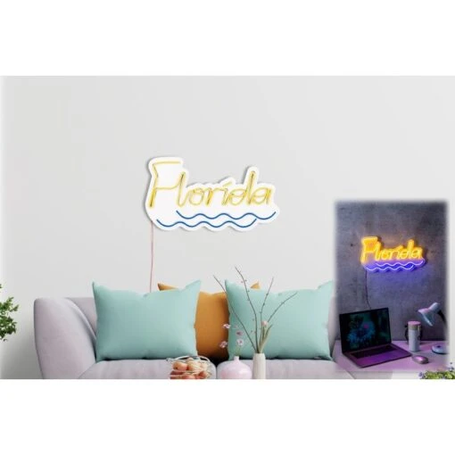 16.9" US Novelty Florida Led Neon Sign Wall Décor -Safavieh Winkel 16.922 US Novelty Florida Led Neon Sign Wall DC3A9cor 7