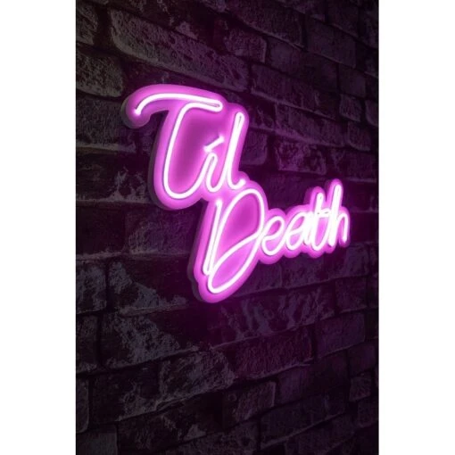 17.3" Novelty Til Death Led Neon Sign Wall Décor -Safavieh Winkel 17.322 Novelty Til Death Led Neon Sign Wall DC3A9cor 1