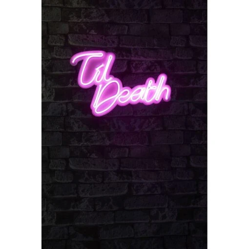 17.3" Novelty Til Death Led Neon Sign Wall Décor -Safavieh Winkel 17.322 Novelty Til Death Led Neon Sign Wall DC3A9cor 2