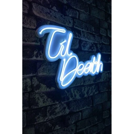 17.3" Novelty Til Death Led Neon Sign Wall Décor -Safavieh Winkel 17.322 Novelty Til Death Led Neon Sign Wall DC3A9cor 5