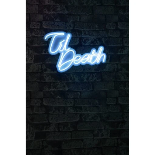 17.3" Novelty Til Death Led Neon Sign Wall Décor -Safavieh Winkel 17.322 Novelty Til Death Led Neon Sign Wall DC3A9cor 6