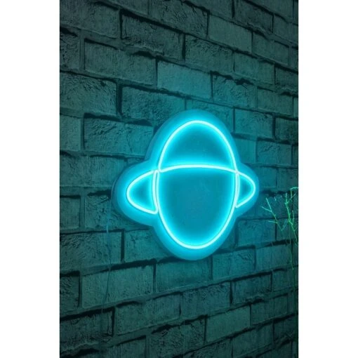 18.1" Novelty Saturn Led Neon Sign Wall Décor - 0.8" X 18.1" X 11.8" -Safavieh Winkel 18.122 Novelty Saturn Led Neon Sign Wall DC3A9cor 1