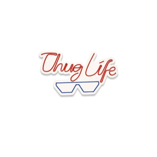 19.3" Novelty Thug Life Led Neon Sign Wall Décor - 0.8" X 19.3" X 11" -Safavieh Winkel 19.322 Novelty Thug Life Led Neon Sign Wall DC3A9cor