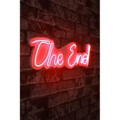 19.7" Novelty The End Led Neon Sign Wall Décor - 0.8" X 19.7" X 6.3" -Safavieh Winkel 19.722 Novelty The End Led Neon Sign Wall DC3A9cor 1