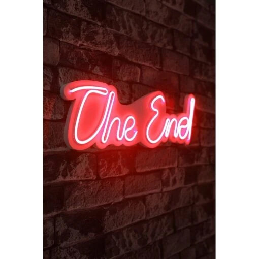 19.7" Novelty The End Led Neon Sign Wall Décor - 0.8" X 19.7" X 6.3" -Safavieh Winkel 19.722 Novelty The End Led Neon Sign Wall DC3A9cor 1