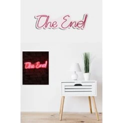 19.7" Novelty The End Led Neon Sign Wall Décor - 0.8" X 19.7" X 6.3" -Safavieh Winkel 19.722 Novelty The End Led Neon Sign Wall DC3A9cor 2