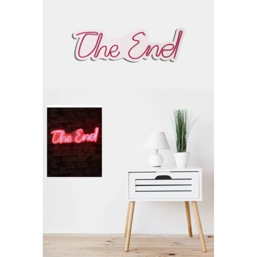 19.7" Novelty The End Led Neon Sign Wall Décor - 0.8" X 19.7" X 6.3" -Safavieh Winkel 19.722 Novelty The End Led Neon Sign Wall DC3A9cor 2