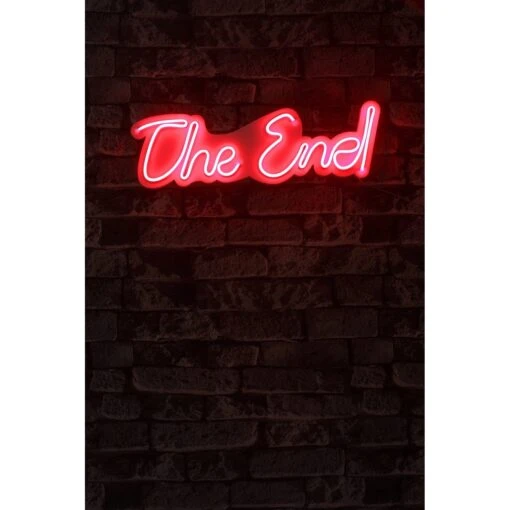 19.7" Novelty The End Led Neon Sign Wall Décor - 0.8" X 19.7" X 6.3" -Safavieh Winkel 19.722 Novelty The End Led Neon Sign Wall DC3A9cor