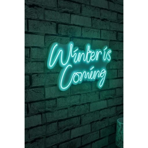 20.5" Novelty Winter Is Coming Led Neon Sign Wall Décor - 0.8" X 20.5" X 11" -Safavieh Winkel 20.522 Novelty Winter is Coming Led Neon Sign Wall DC3A9cor 1