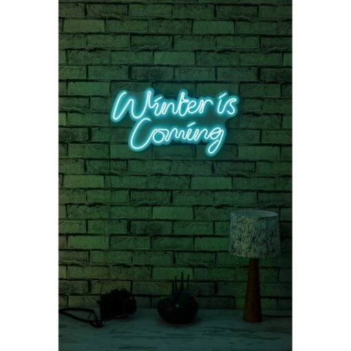 20.5" Novelty Winter Is Coming Led Neon Sign Wall Décor - 0.8" X 20.5" X 11" -Safavieh Winkel 20.522 Novelty Winter is Coming Led Neon Sign Wall DC3A9cor 2