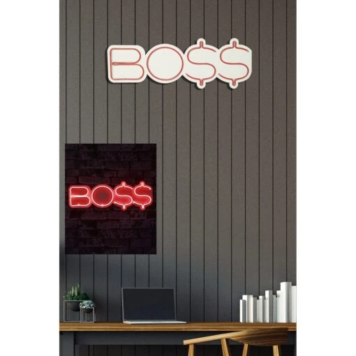 22" Novelty Boss Led Neon Sign Wall Décor -Safavieh Winkel 2222 Novelty Boss Led Neon Sign Wall DC3A9cor 3