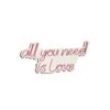 23.6" Novelty All You Need Is Love Led Neon Sign Wall Décor - 0.8" X 23.6" X 12.6" -Safavieh Winkel 23.622 Novelty All You Need is Love Led Neon Sign Wall DC3A9cor