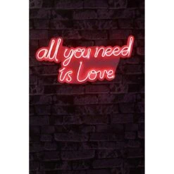 23.6" Novelty All You Need Is Love Led Neon Sign Wall Décor - 0.8" X 23.6" X 12.6" -Safavieh Winkel 23.622 Novelty All You Need is Love Led Neon Sign Wall DC3A9cor 2