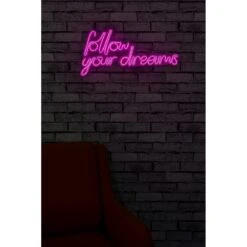 23.6" Novelty Follow Your Dreams Led Neon Sign Wall Décor -Safavieh Winkel 23.622 Novelty Follow Your Dreams Led Neon Sign Wall DC3A9cor 13