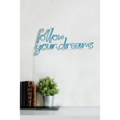 23.6" Novelty Follow Your Dreams Led Neon Sign Wall Décor -Safavieh Winkel 23.622 Novelty Follow Your Dreams Led Neon Sign Wall DC3A9cor 2