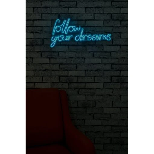 23.6" Novelty Follow Your Dreams Led Neon Sign Wall Décor -Safavieh Winkel 23.622 Novelty Follow Your Dreams Led Neon Sign Wall DC3A9cor 3