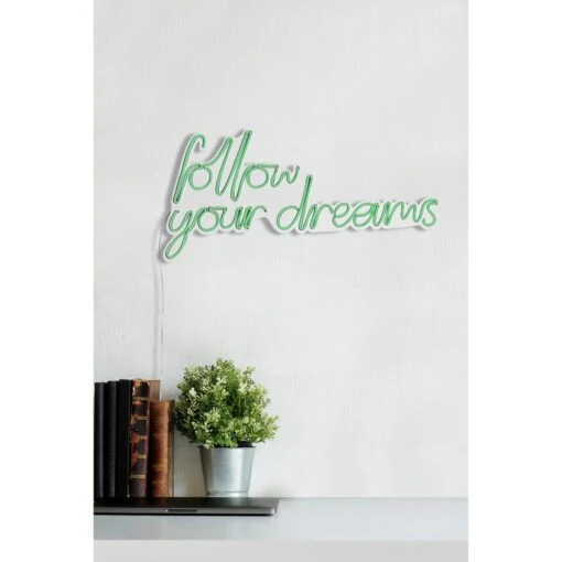 23.6" Novelty Follow Your Dreams Led Neon Sign Wall Décor -Safavieh Winkel 23.622 Novelty Follow Your Dreams Led Neon Sign Wall DC3A9cor 8