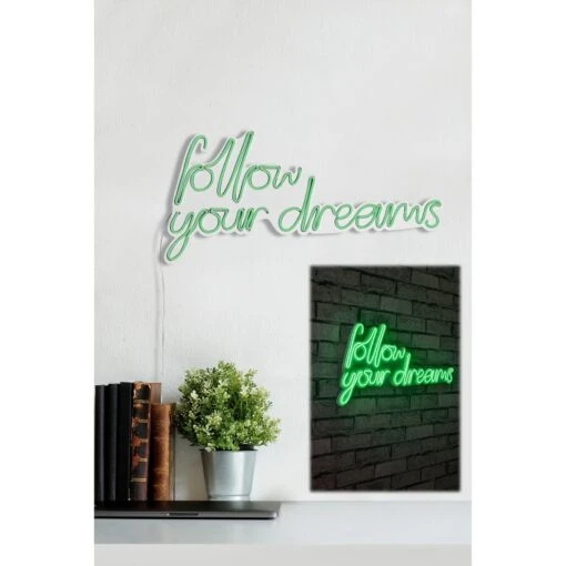 23.6" Novelty Follow Your Dreams Led Neon Sign Wall Décor -Safavieh Winkel 23.622 Novelty Follow Your Dreams Led Neon Sign Wall DC3A9cor 9