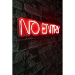 24.8" Novelty No Entry Led Neon Sign Wall Décor - 0.8" X 24.8" X 4.3" -Safavieh Winkel 24.822 Novelty No Entry Led Neon Sign Wall DC3A9cor 1