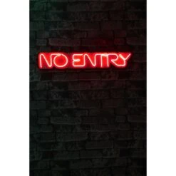 24.8" Novelty No Entry Led Neon Sign Wall Décor - 0.8" X 24.8" X 4.3" -Safavieh Winkel 24.822 Novelty No Entry Led Neon Sign Wall DC3A9cor 2