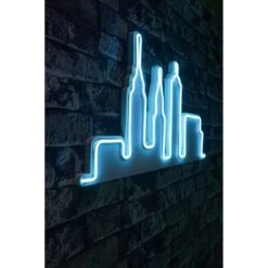 24" Novelty City Skyline Led Neon Sign Wall Décor - 0.8" X 24" X 12.6" -Safavieh Winkel 2422 Novelty City Skyline Led Neon Sign Wall DC3A9cor 2