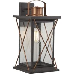 Safavieh Winkel -Safavieh Winkel Barlowe Collection Antique Bronze One Light Large Wall Lantern 21.850 x 12.800 x 12.400 7f90f7fd 867e 4e84 9d07 8d25961c7cf4