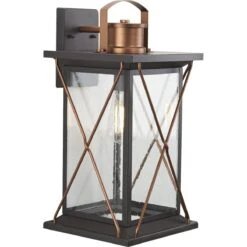 Safavieh Winkel -Safavieh Winkel Barlowe Collection Antique Bronze One Light Large Wall Lantern 21.850 x 12.800 x 12.400 c1483f5c ed30 4cf4 93cc 965b858d68a3