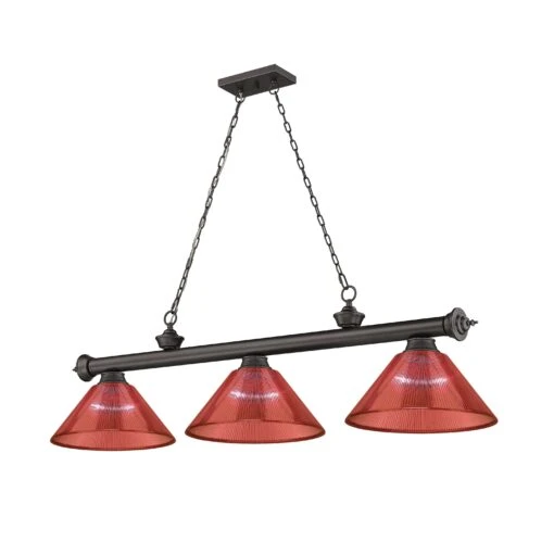 Z-LIte Cordon 3 Light Billiard - Bronze -Safavieh Winkel Cordon 3 Light Billiard 1 scaled