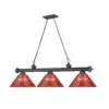 Z-LIte Cordon 3 Light Billiard - Bronze -Safavieh Winkel Cordon 3 Light Billiard