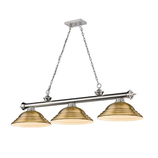 Z-LIte Cordon 3 Light Billiard - Brushed Nickel -Safavieh Winkel Cordon 3 Light Billiard 16 scaled