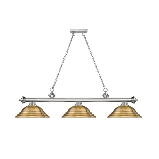 Z-LIte Cordon 3 Light Billiard - Brushed Nickel -Safavieh Winkel Cordon 3 Light Billiard 19 scaled