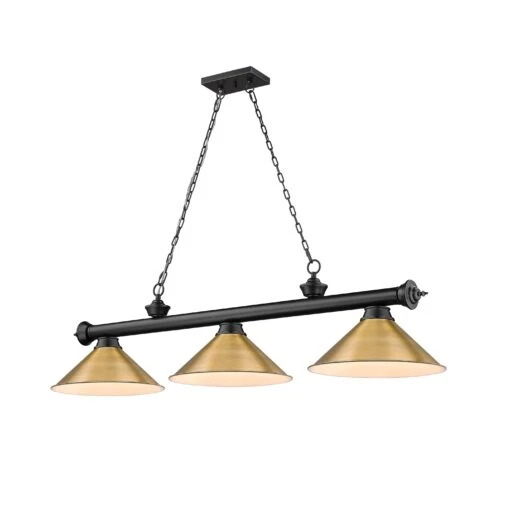 Z-LIte Cordon 3 Light Billiard - Matte Black -Safavieh Winkel Cordon 3 Light Billiard 21 scaled