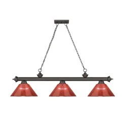 Z-LIte Cordon 3 Light Billiard - Bronze -Safavieh Winkel Cordon 3 Light Billiard 4