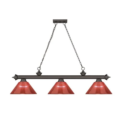 Z-LIte Cordon 3 Light Billiard - Bronze -Safavieh Winkel Cordon 3 Light Billiard 4 scaled