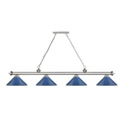 Z-LIte Cordon 4 Light Billiard - Brushed Nickel -Safavieh Winkel Cordon 4 Light Billiard 14