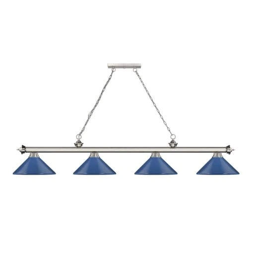 Z-LIte Cordon 4 Light Billiard - Brushed Nickel -Safavieh Winkel Cordon 4 Light Billiard 14 scaled