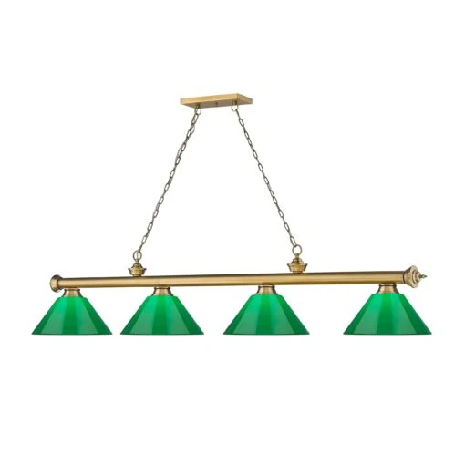 Z-LIte Cordon 4 Light Billiard - Rubbed Brass -Safavieh Winkel Cordon 4 Light Billiard 15 scaled